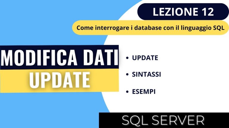 Aggiornamento TSQL: Ottimizzazione e Sintesi