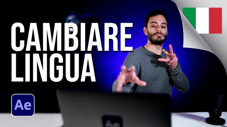 Guida rapida per cambiare lingua in After Effects