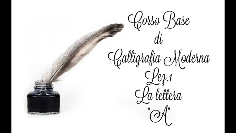 Corso di Calligrafia Online: Impara l’Arte della Scrittura Elegante da Casa