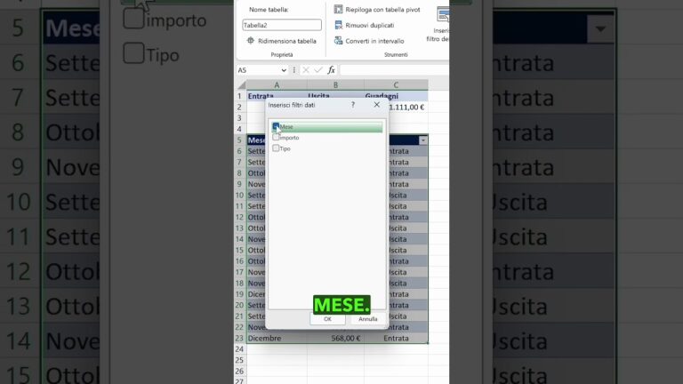Guida alla creazione di Tabelle Pivot Dinamiche in Excel