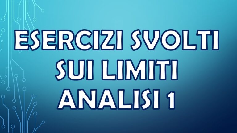 5 Esercizi Essenziali su Limiti per il Corso di Analisi 1