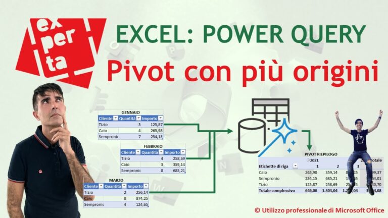 Come Creare una Tabella Pivot da Pi&ugrave; Fogli Excel