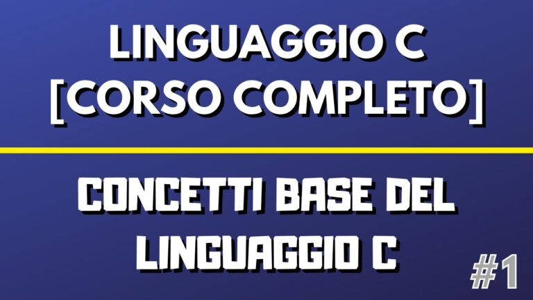 Guida ottimizzata al Corso di Linguaggio C