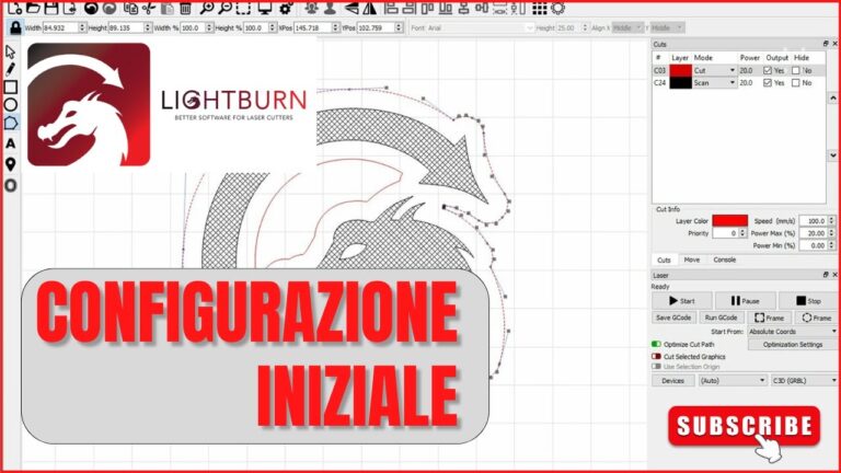 Guida Ottimizzata per Lightburn Tutorial